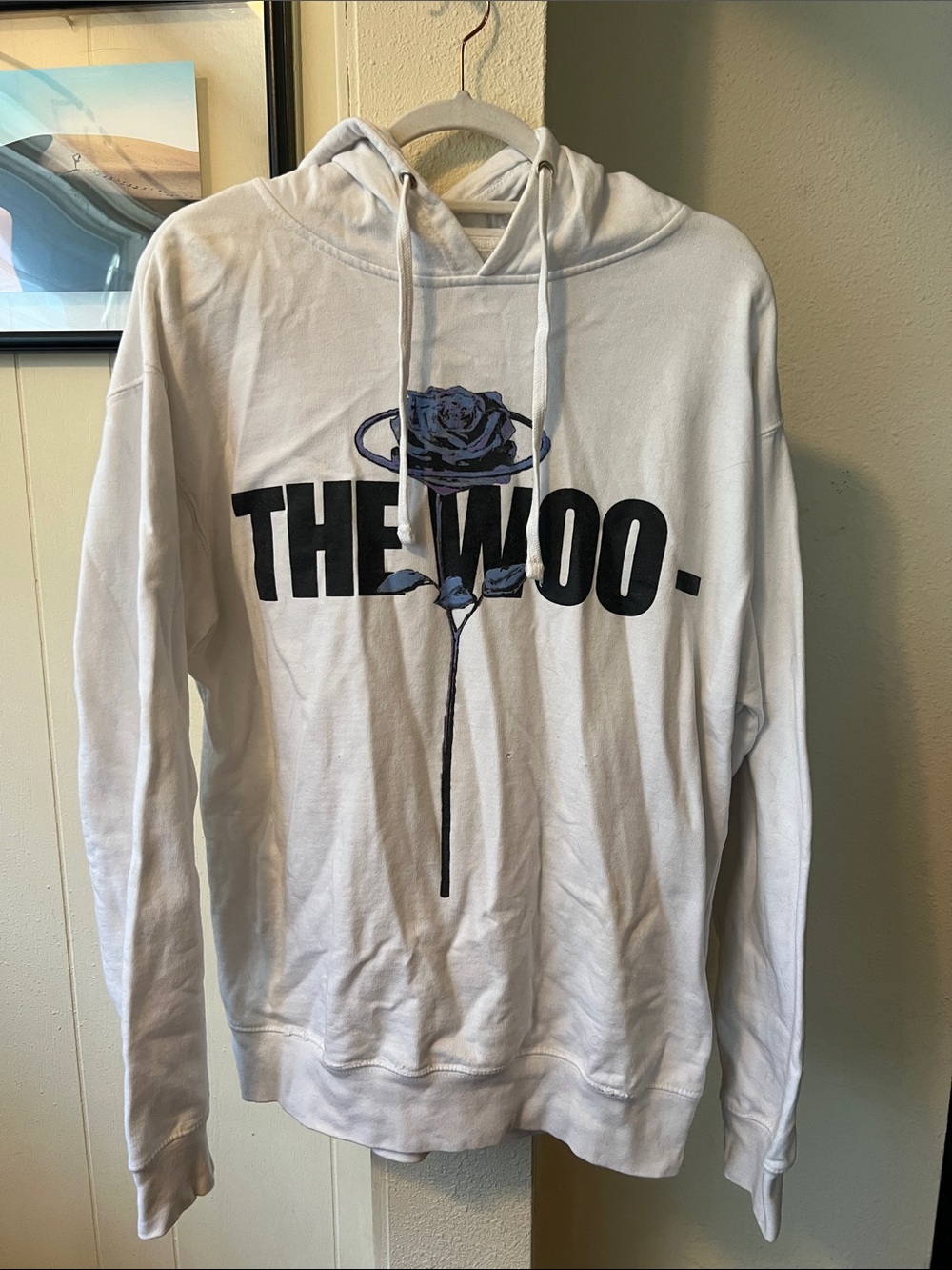 Popsmoke x Vlone 'THE WOO' Graphic Hoodie with Rose